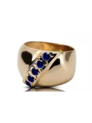 Каблучка Вінтаж вироби Сапфір 14K Жовте золото vrc036y